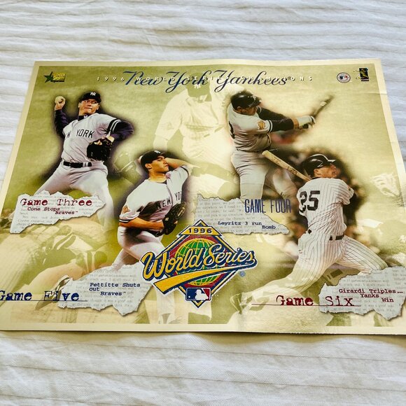 POSTER -New York Yankees. 1996 WORLD SERIES CHAMPIONS. Measures 14 x 11, - Picture 4 of 7